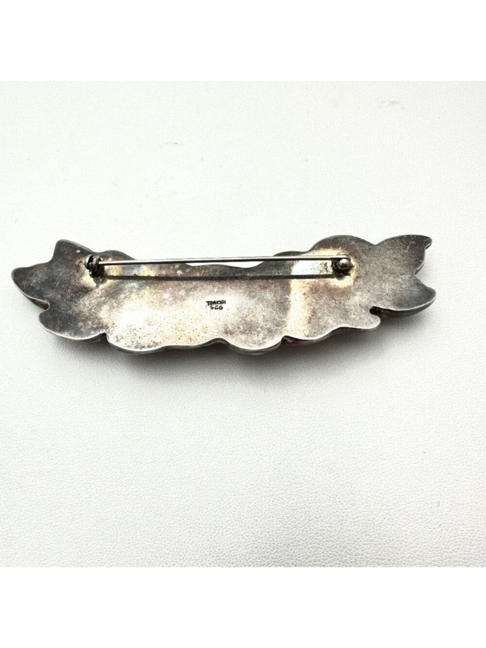 Sterling Silver Big Carved Turtle Brooch Pin Amazing 4" Hallmarked Michael - Picture 9 of 14